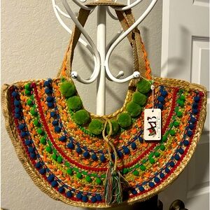 Repost: Beautiful oversized Jute beach bag new with tag